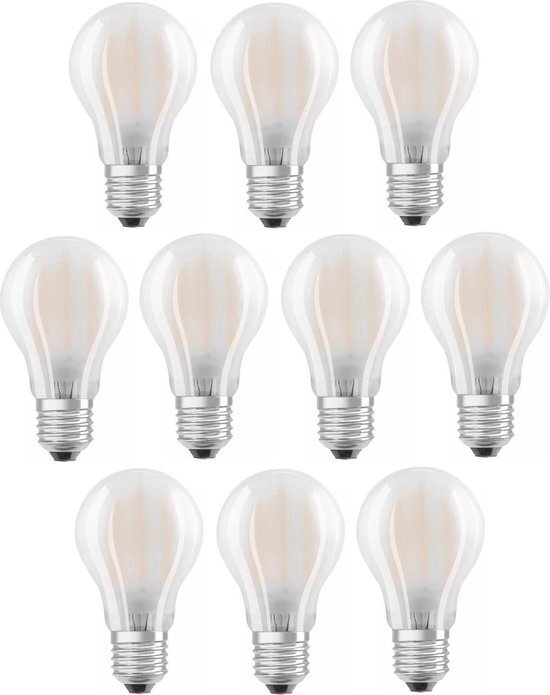 Osram 10 stuks filament LED lamp E27 1.5W 2700K Mat niet dimbaar