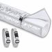 VHV - Housse de tuyau de climatiseur - Housse d'isolation avec fermeture éclair 150 x 52 cm - Argent