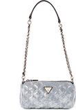 GUESS Giully II Mini Barrel Bag Metallic Denim Lichtblauw Schoudertas