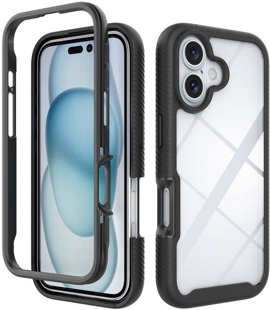 imoshion 360° Full Protective Case - Zwart - Geschikt voor Apple iPhone 16