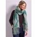 Écharpe longue à franges et motif argyle