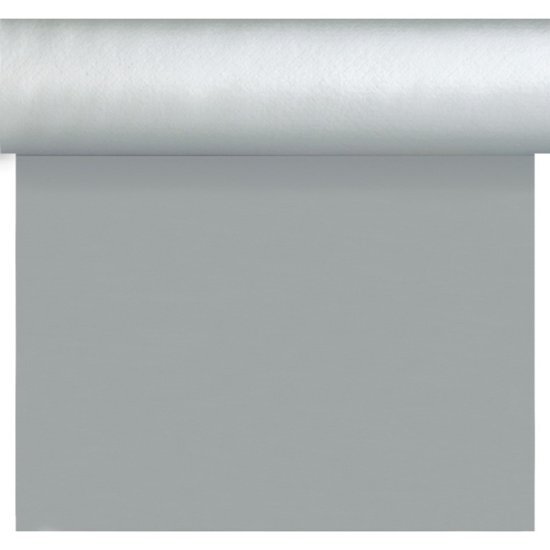 Dun, I. Zilveren tafelloper/placemats 40 x 480 cm - Thema zilver - Tafeldecoratie versieringen