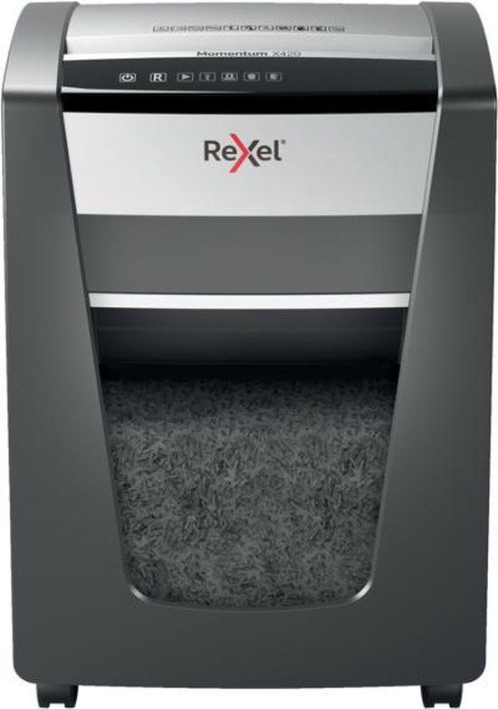Rexel Momentum X420 Papierversnipperaar - P-4 Snippers - 20 Vel - Zwart