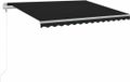 vidaXL Elektrisch zonnescherm met LED en sensor 4 x 3,5 m Antraciet