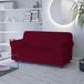 Italian Bed Linen Bankhoes LESLIE elastisch en rekbaar, bordeaux 2-zits