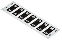 RS PRO Temperatuurmeetstrips 30 °C / 60 °C 7 meetbereiken horizontaal, L. 12,5 mm, B. 45 mm omkeerbaar, verpakking van 10 stuks