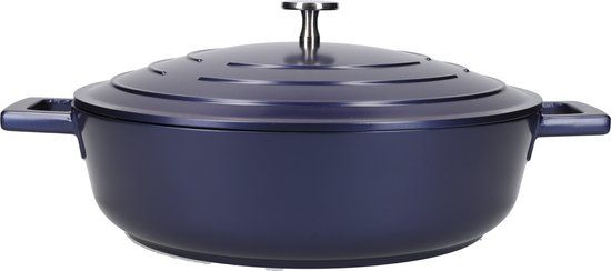 MasterClass Braadpan - 28 cm - 4 liter - Blauw - Met Deksel