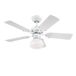 Westinghouse Lighting plafondventilator Princess Radiance II wit 7870440 90 cm diameter, uitvoering in wit met draaivleugels in wit/beuken