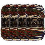 JubileeYarn Chenille Garen - Worsted Gewicht - 100g/Skein - Shangri-La - 4 strengen