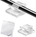 Unyqoos® Set de 60 serre-câbles adhésifs (transparent) – Clips de câble pour bureau, mur et bureau, montage facile sans perçage pour l'organisation de câbles
