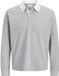 Jack & Jones Polo à manches longues Homme L Gris clair chiné Coton