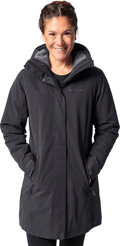 Vaude Skomer Wool Parka II - Dames - Zwart - Maat 42