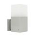 SU-MA Lampe murale d'extérieur, 1x E27, argent, IP44, SU-MA Cube CB-MAX K AL