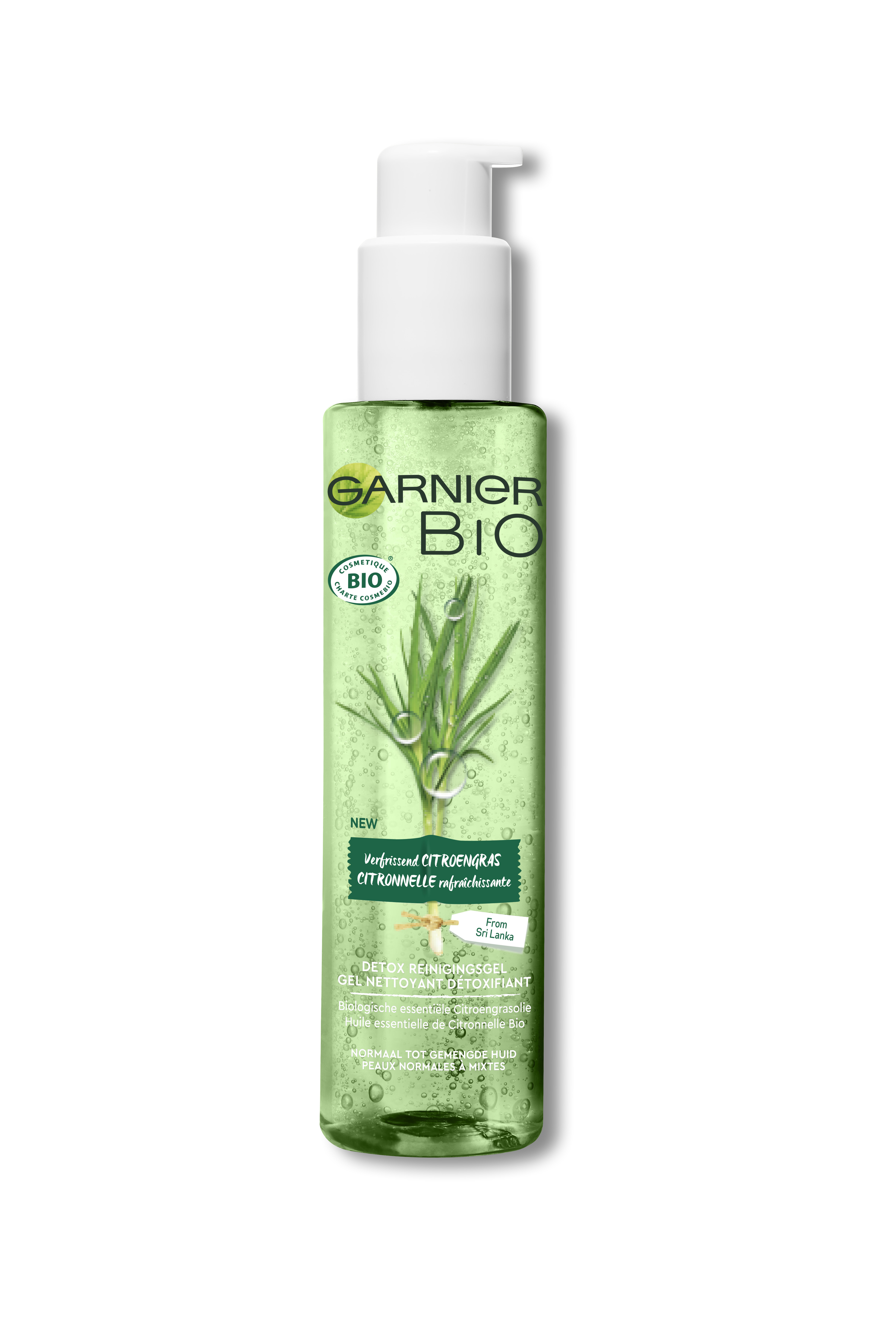 Garnier Skinactive Face Detox Reinigingsgel Verfrissende Citroengras - Normaal tot gemengde huid - 150 ml