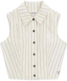 Guess Jeans W6ghz9d7961 Cropped Mouwloos T-shirt Beige S Vrouw