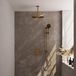 Brauer Gold Edition Thermostatische Doucheset Inbouw - Hoofddouche 30 cm - 3 Weg - Handdouche Rond 3 Standen - Doucheslang - Geintegreerde Glijstang - Geborsteld Goud
