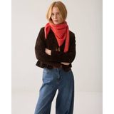 Summum Hairy koraalrood triangle scarf