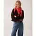 Summum Hairy koraalrood triangle scarf