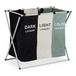 Merkloos Relaxdays Wassorteerder 3 vakken - 105 liter - 60 x 65 x 36,5 cm - Opvouwbaar
