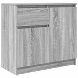 vidaXL Dressoir met lade, 71x35x65 cm, spaanplaat, grijs Sonoma