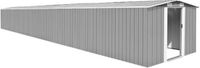 vidaXL Tuinschuur - 257x990x181 cm - Gegalvaniseerd staal - Grijs