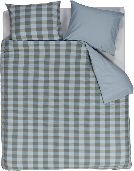 Beddinghouse Marre dekbedovertrek Lits-Jumeaux 240 x 200/220 cm Blauw Groen