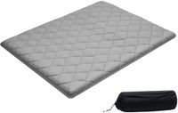 VEVOR Japanse Tatami-mat, Opvouwbare Japanse Tatami-matras in Queensize, Futonmatras met Opbergtas en Sluiting, 9-laags Vloermat voor Slapen, Slaapzaal, Meditatie, Yoga, 80 x 60 x 3.5 inch, Grijs