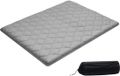 VEVOR Japanse Tatami-mat, Opvouwbare Japanse Tatami-matras in Queensize, Futonmatras met Opbergtas en Sluiting, 9-laags Vloermat voor Slapen, Slaapzaal, Meditatie, Yoga, 80 x 60 x 3.5 inch, Grijs