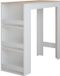 Vicco Table de bar – 45 x 110 cm Blanc/Sonoma