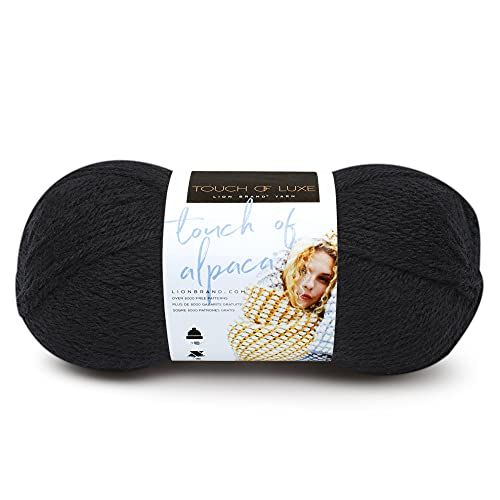 Lion Brand Yarn Touch of Alpaca Yarn, Black, 1-Skein