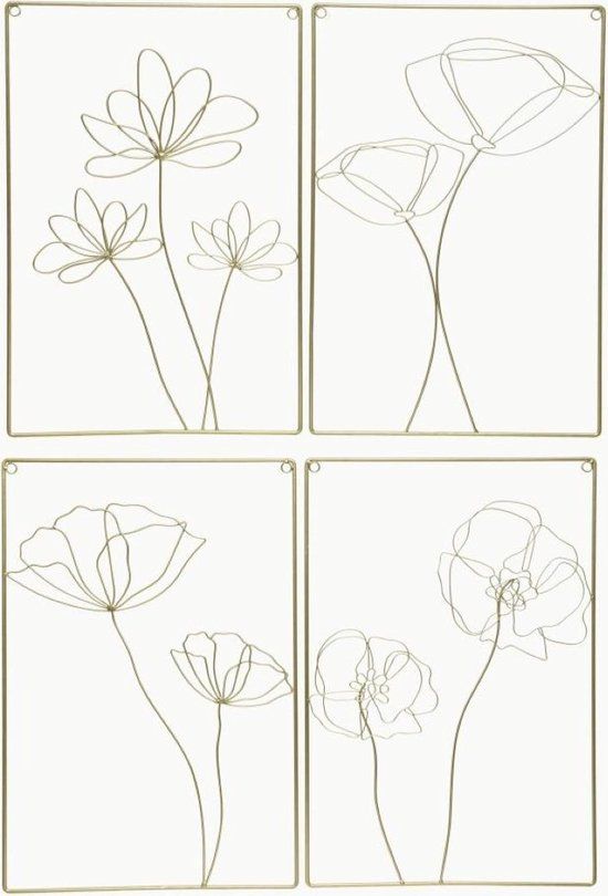 Ksd Wallhanger metal L0.50-W38-H58cm gold