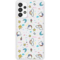 Unicorn Rainbow Beschermende siliconen case compatibel met Galaxy A53 5G