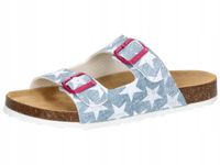 Merkloos Damesklompen Blauw Wit Maat 36
