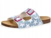 Merkloos Damesklompen Blauw Wit Maat 36
