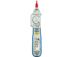 PeakTech 1080 - Multimeter pen, NCV digitale spanningstester met led-display, voltmeter, elektronische ampèremeter, continuïteitstester, AC/DC, 2000 counts - max. 600 V