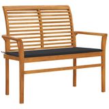 VidaXL Tuinbank Hout Antraciet 112 cm
