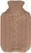 H&S Collection Bouillotte - avec housse douce tricotée - marron - 1,75L