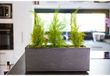 EDA Volcania Up Jardinière de balcon - 25 L - Aspect pierre - Anthracite