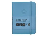 Antartik Notitieboek met elastiek, vaste kaft, A7, gladde vellen, lichtblauw, 80 vellen, 80 g, FSC