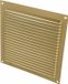 AMIG Ventilatierooster/muurrooster - 170 x 170mm - aluminium - goud - schoepenrooster
