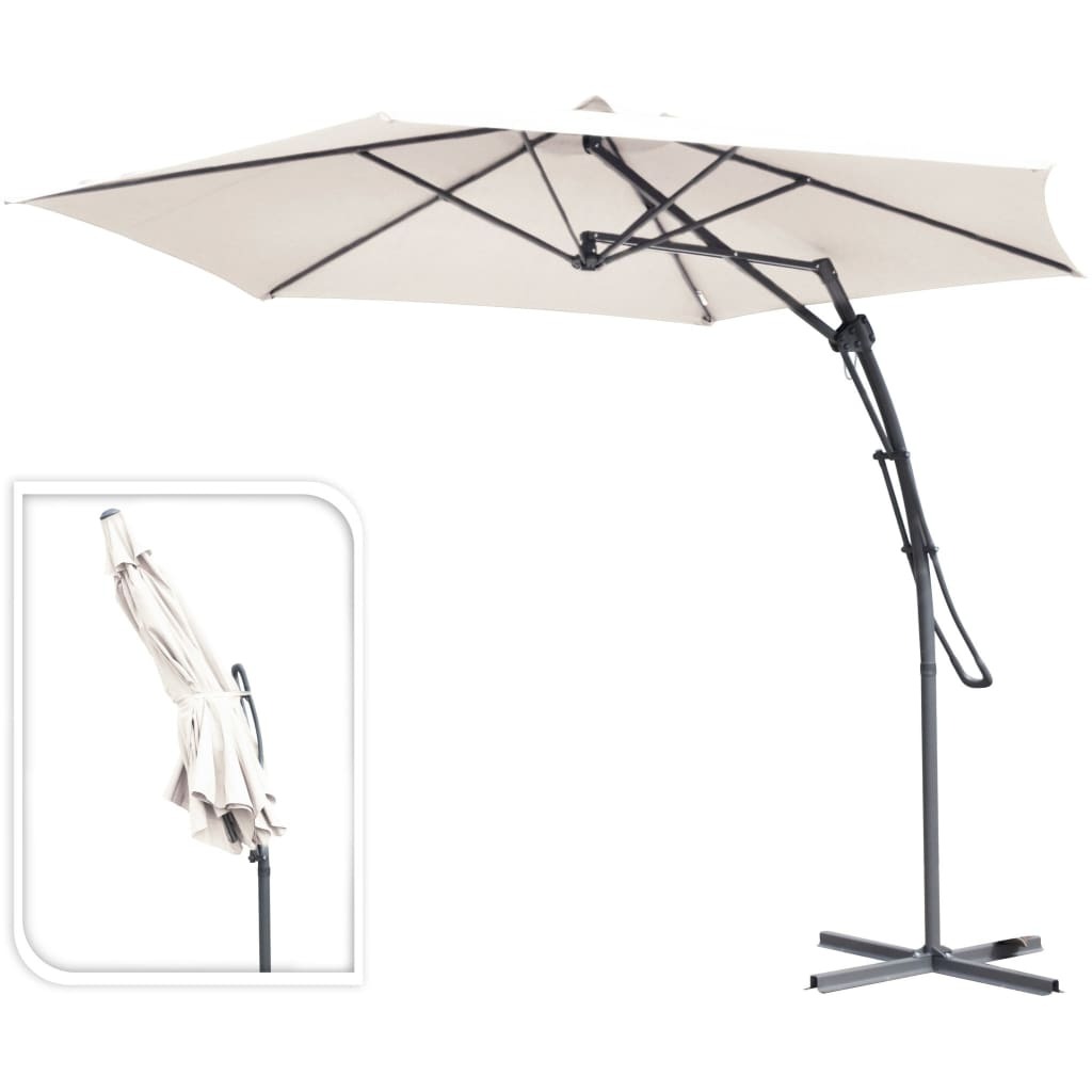 Ambiance Zweefparasol 300cm creme