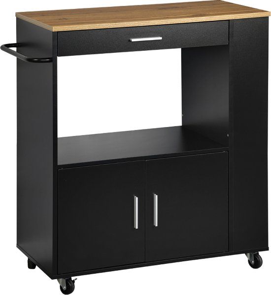 Kesper | Keukentrolley zwart eiken | 25892 13