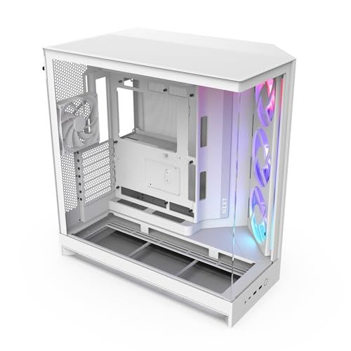 NZXT H9 Flow RGB - ATX PC-behuizing Dubbele Kamer - Wit