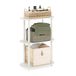 Furinno Turn-n-Tube 3-Tier Modern Oval Side Display Rack, White/Virgin White