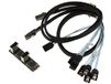 KALEA-INFORMATIQUE M.2. 8-poorts SATA 3.0 6Gbps kaart voor PCIe 3.0 M of B+M M2-poort met JMB585 JMB575-chipset - met MiniSAS SFF-8087-kabels