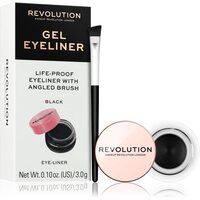 Makeup Revolution Gel Eyeliner Pot With Brush - Black - 3g