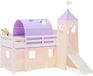 Homestyle4u Hoogslaper - 90x200 cm - perzik - met glijbaan