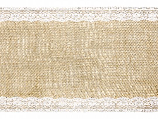 Partydeco Poland BJ1-KARTON Tafelloper - 25 cm x 2,75 m - Wit/Grijs