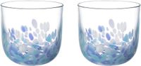 like. by Villeroy & Boch Like Confetti Waterglas Blauw Glas 200 ml - Set van 2