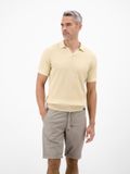 LERROS Polo van duurzaam katoen, gebreide look, Maat: XXXL, Kleur: SOFT STONE